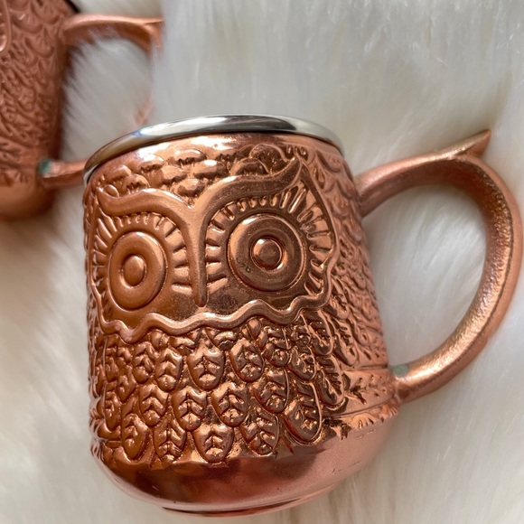 Godinger Kitchen Godinger Owl Stainless Steel Copper Mugs Moscow